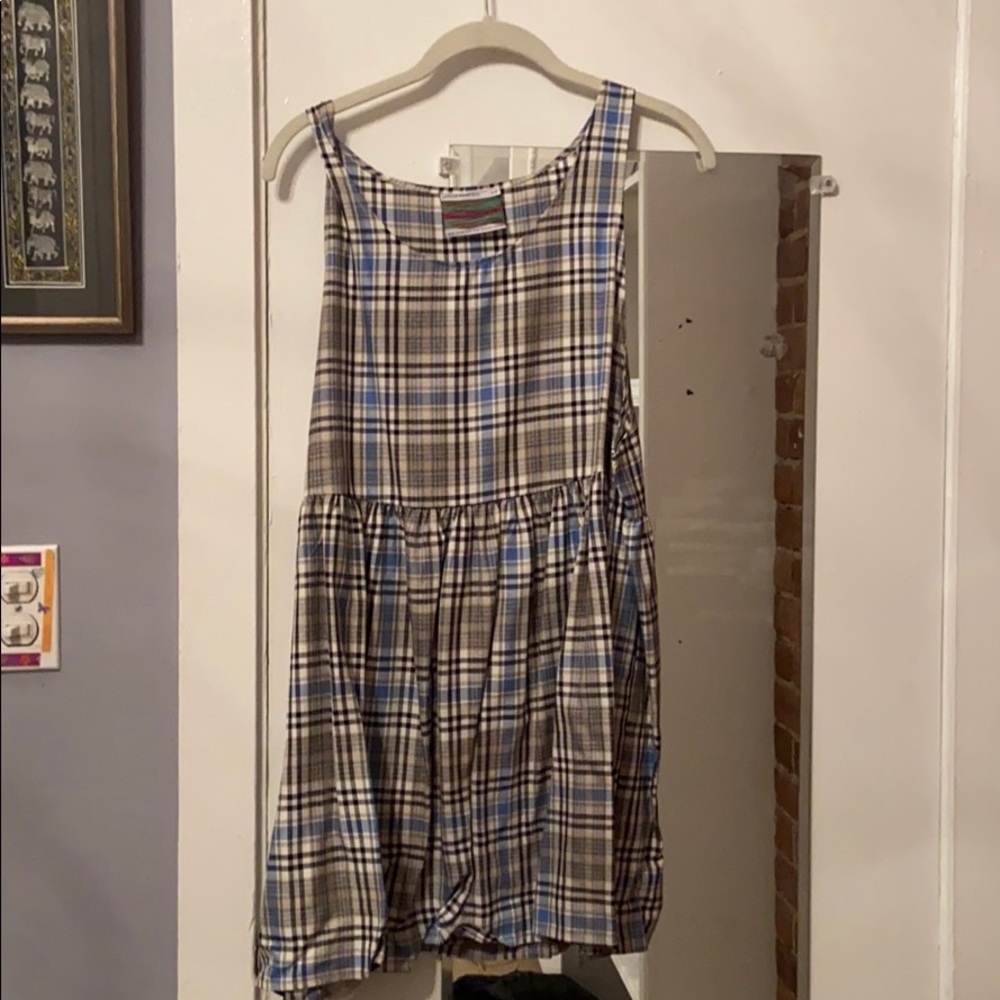 Urban outfitters plaid jumper dress